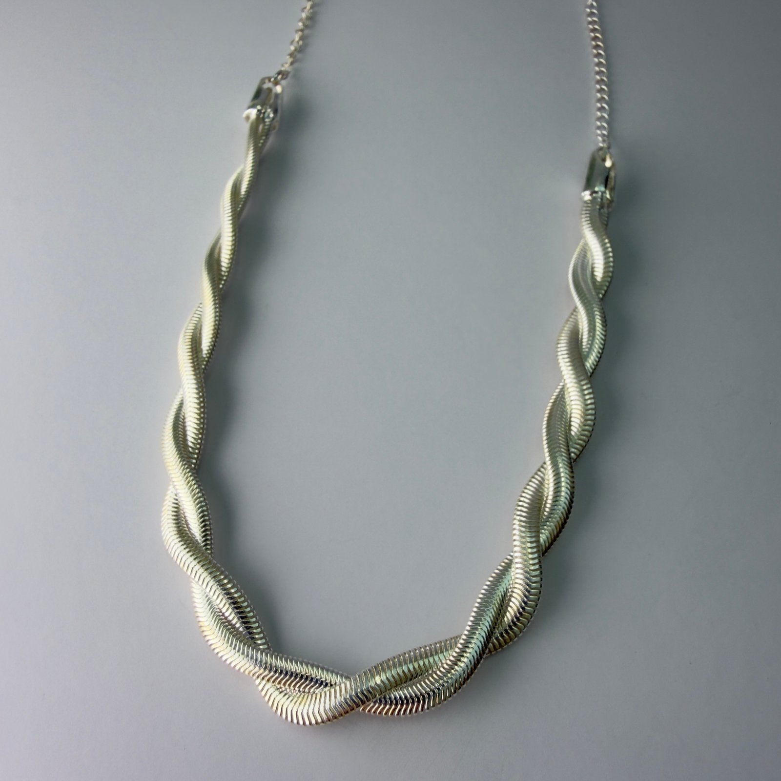Colar Elegance Trançado Prata